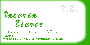 valeria bierer business card